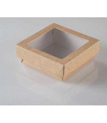 Caja kraft con tapa Windows Box 1350 ml de Effimer (250 uds.)